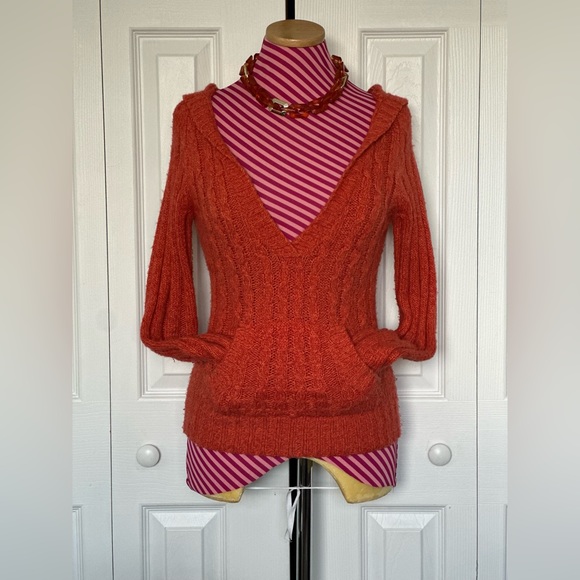 Orange Hooded Sweater - Picture 4 of 5